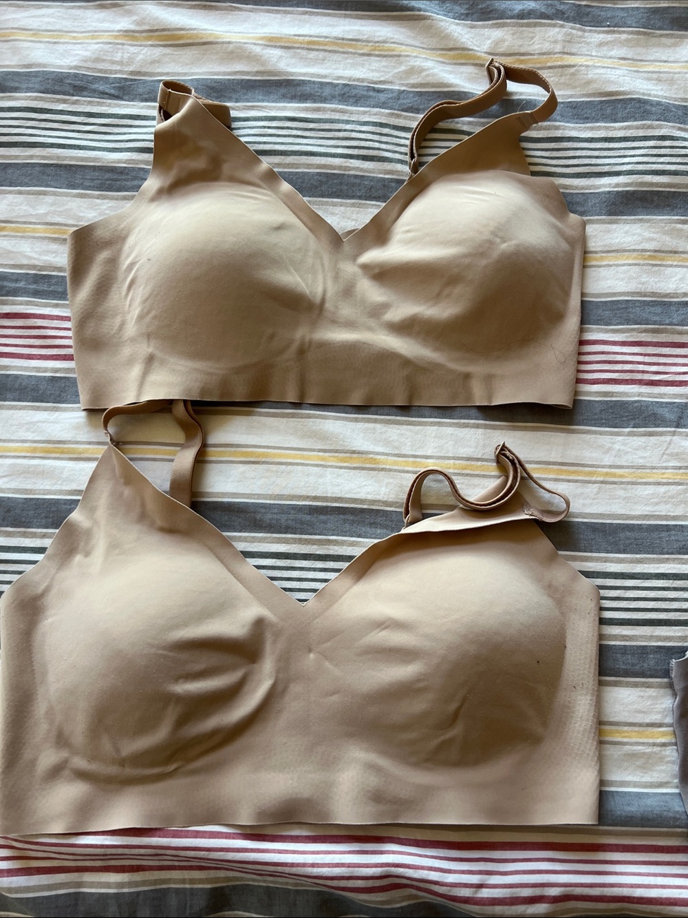 TRUE (2) Seamless Nude Wireless Bralette - Comfortable Everyday Support